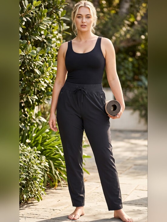 Old Navy Pants - Black Drawstring Athletic Joggers with Zipper Pockets